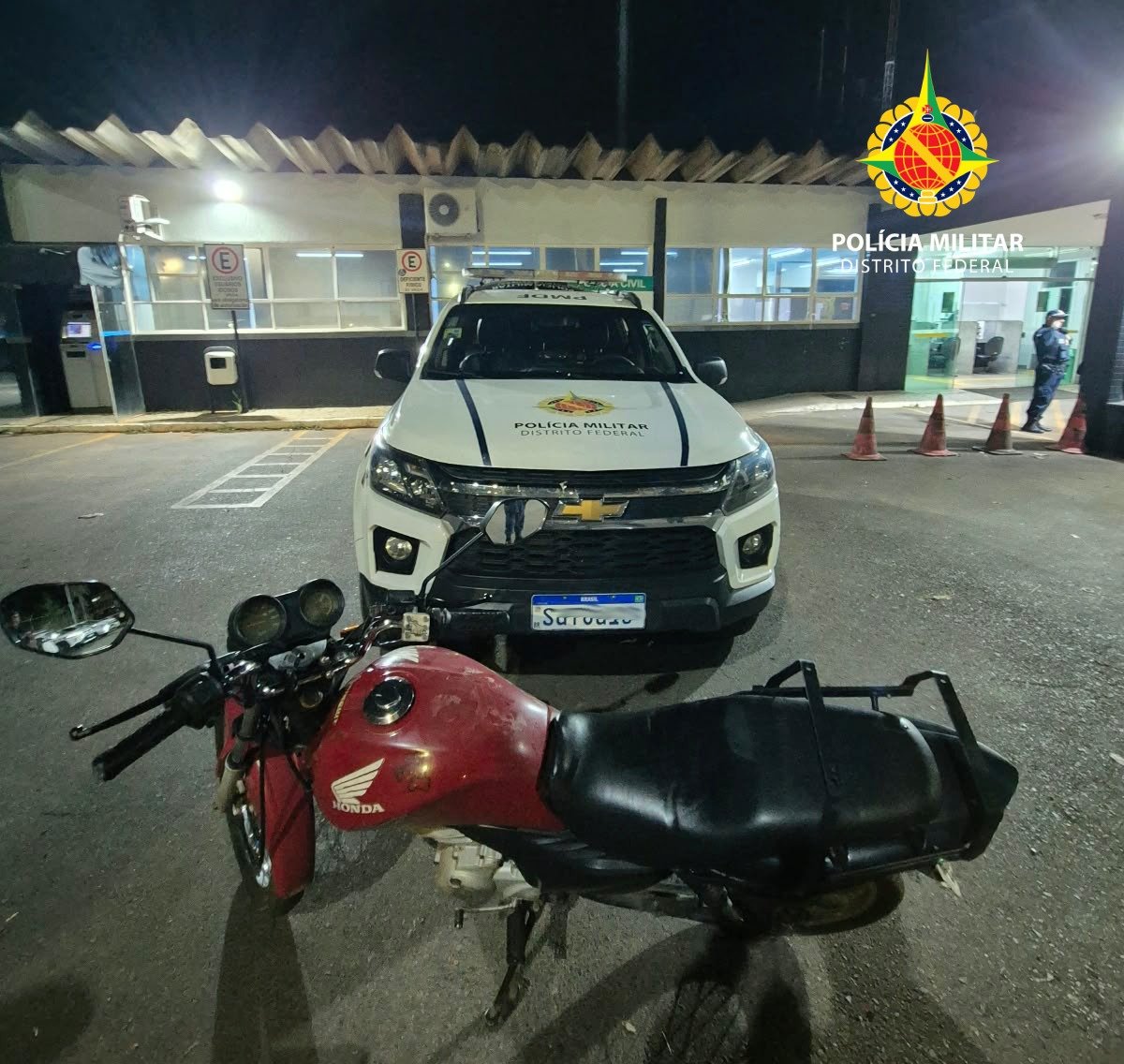 PM recupera moto roubada e prende suspeito de receptação no Gama