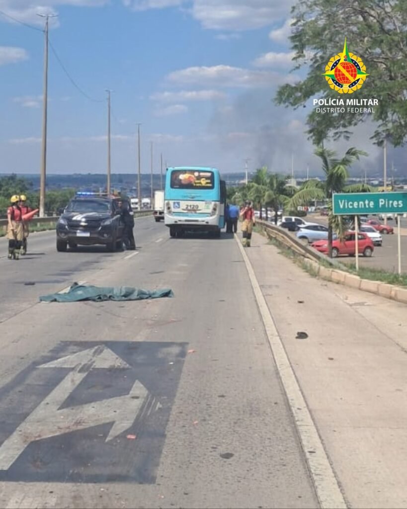 Homem de 46 anos morre atropelado por ônibus na Estrutural