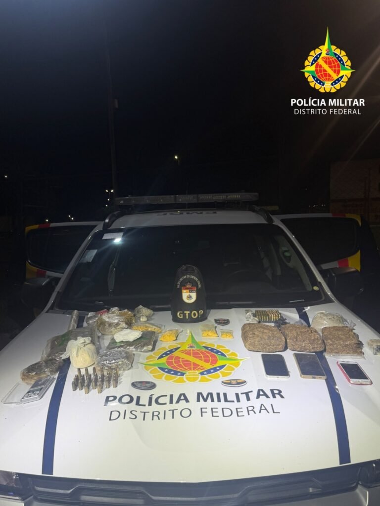 PMDF apreende drogas, ecstasy e 125 munições durante ocorrência de violência doméstica no DF