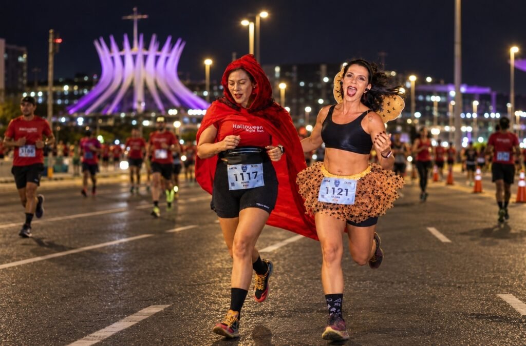 Halloween Night Run movimenta Brasília com corrida noturna e concurso de fantasias