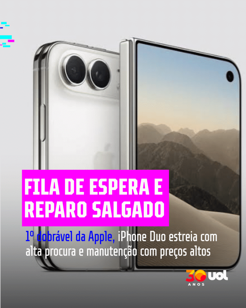 Fila de espera e reparo salgado: os prós e contras do 1º iPhone dobrável