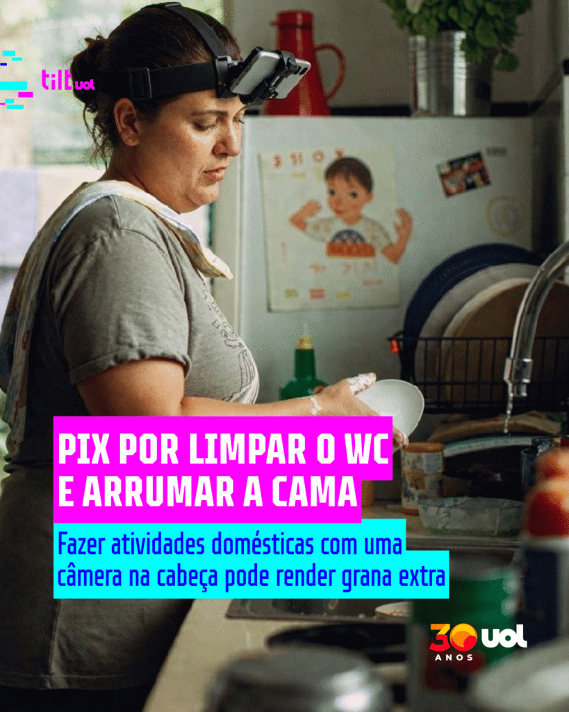 Já pensou em ganhar dinheiro gravando suas tarefas domésticas?