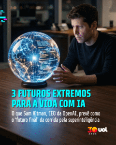 Urgência e desconforto: os 3 futuros que Sam Altman prevê para a IA
