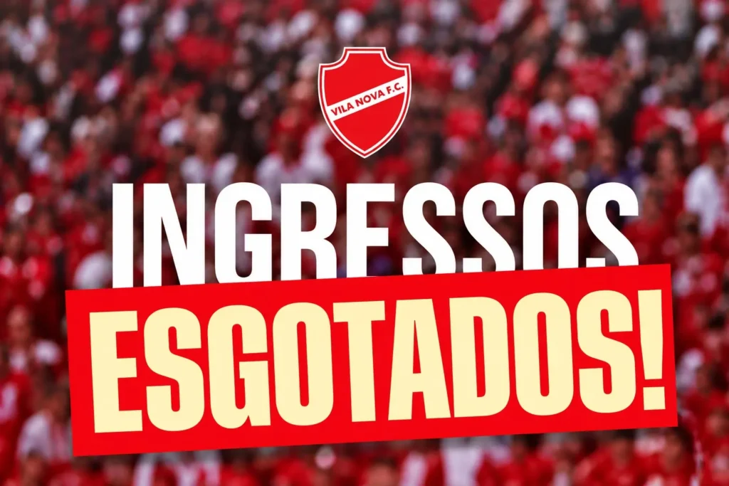 Torcida do Vila Nova esgota ingressos em tempo recorde para duelo no OBA